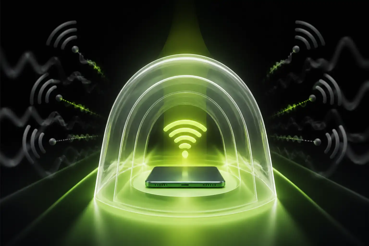 Устройство в кафе внутри защищённого VPN-соединения